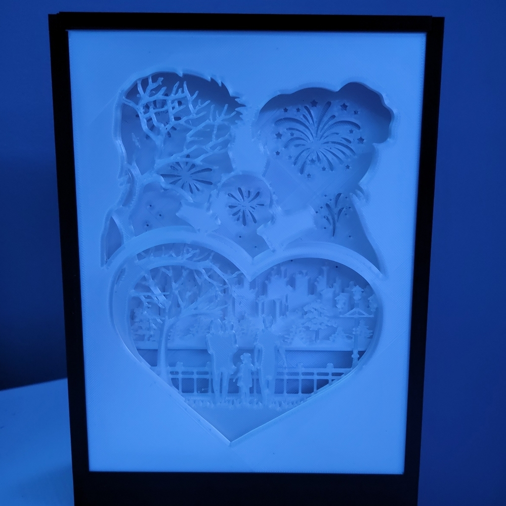 Handmade Color Changing Shadow Box - Picture 3 of 4